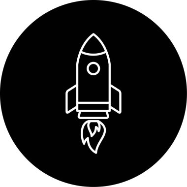 Roket gemisi simgesi vektör illüstrasyonu