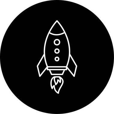 Uzay gemisi simgesi vektör illüstrasyonu