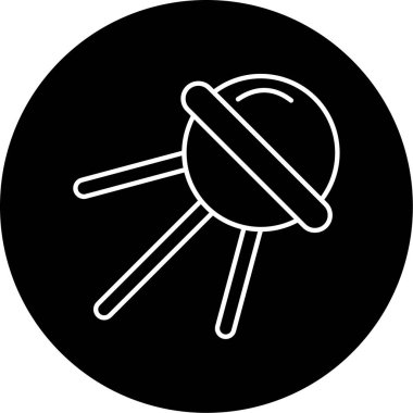 Sputnik simge vektör illüstrasyonu