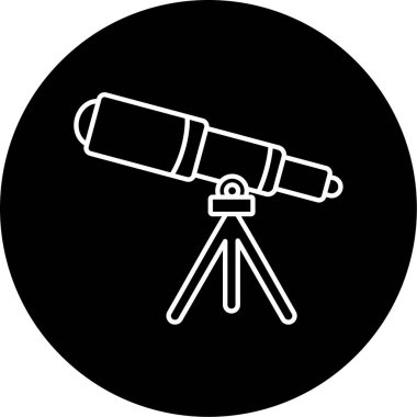 teleskop simgesi vektör illüstrasyonu