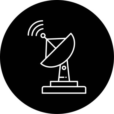 uydu anten ikonu vektör illüstrasyonu