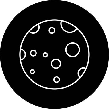 Ay ikonu vektör illüstrasyonu