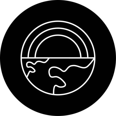  Dünya Katmanları ikon vektör illüstrasyonu