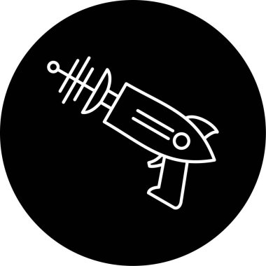  Uzay silah simge vektör çizim