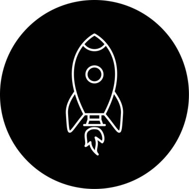 roket ikonu vektör illüstrasyonu