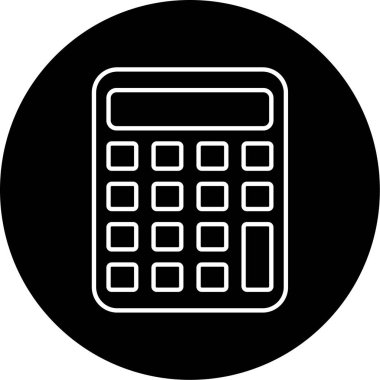 hesap makinesi simgesi vektör illüstrasyonu