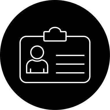  ID kart simgesi vektör illüstrasyonu