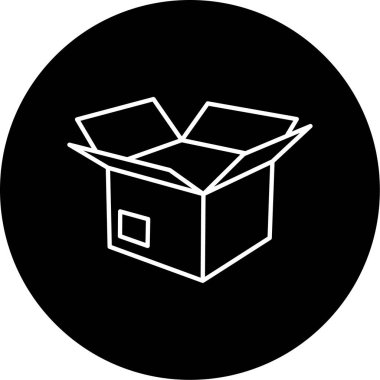 Paket simgesi vektör illüstrasyonu