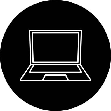 Dizüstü bilgisayar simgesi vektör çizimi