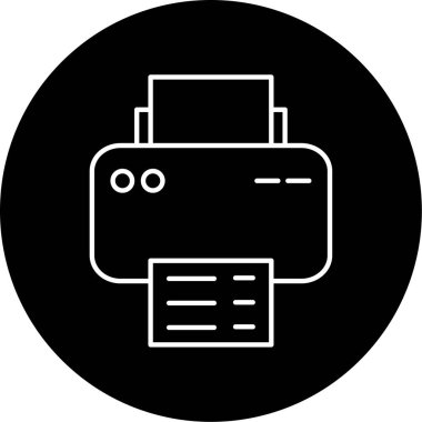 Yazıcı simgesi vektör illüstrasyonu