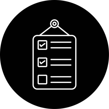 Yapılacaklar Listesi ikon vektör illüstrasyonu