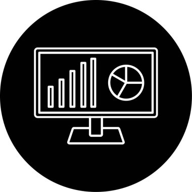 İstatistikler simge vektör illüstrasyonu