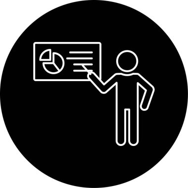 sunum simgesi vektör illüstrasyonu