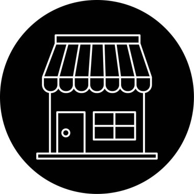dükkan simgesi vektör illüstrasyonu
