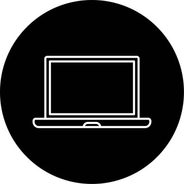 Dizüstü bilgisayar simgesi vektör çizimi