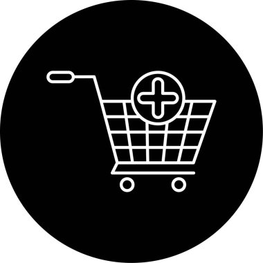 Sepet simgesi vektör illüstrasyonuna ekle