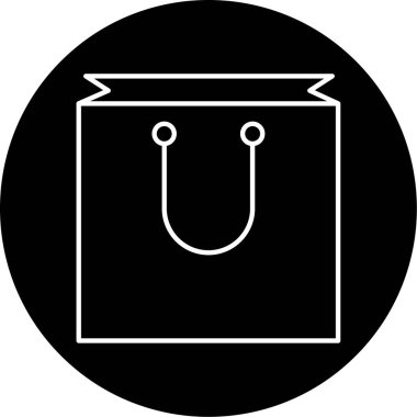 Alışveriş poşeti ikon vektör illüstrasyonu