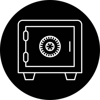 Kasa simgesi vektör illüstrasyonu