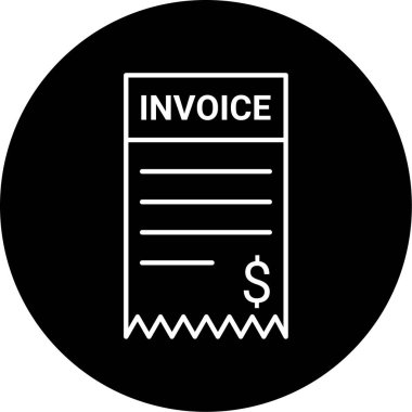 fatura simgesi vektör illüstrasyonu