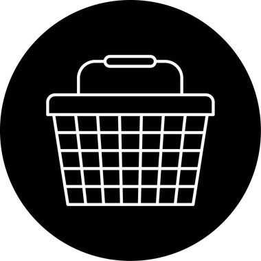 İş için basit sepet simgesi, vektör illüstrasyonu