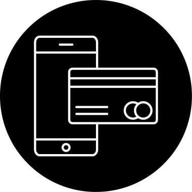 Çevrimiçi Ödemeler iş ve vektör illüstrasyonu için basit simge