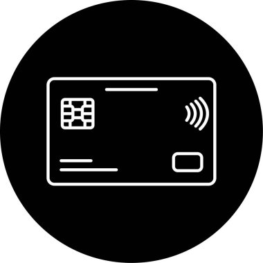 İş ve vektör illüstrasyonu için kredi kartı simgesi
