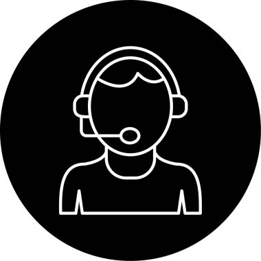 Müşteri Hizmetleri iş için basit simge, vektör illüstrasyonu