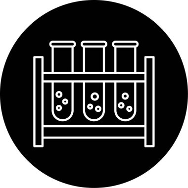Test Tüpleri iş için basit simge, vektör illüstrasyonu