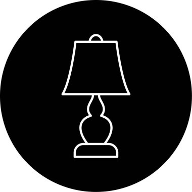 İş için lamba simgesi, vektör illüstrasyonu