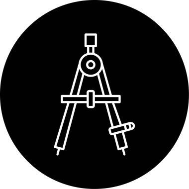 İş ve vektör illüstrasyonu için basit pusula simgesi