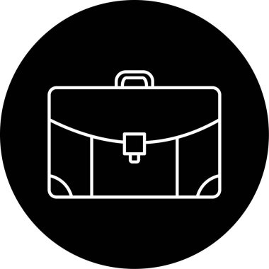 İş için basit evrak çantası simgesi, vektör illüstrasyonu