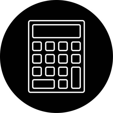 İş için basit bir hesap makinesi simgesi, vektör illüstrasyonu