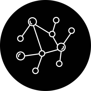 İş için basit moleküler simge, vektör illüstrasyonu