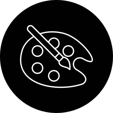 Paleti boya iş için basit simge, vektör illüstrasyonu