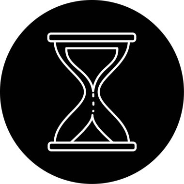 İş ve vektör illüstrasyonu için Saat Camı simgesi