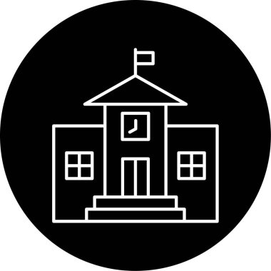 Okul iş için basit simge, vektör illüstrasyonu