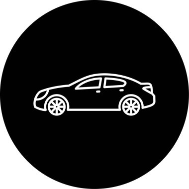 İş için basit araba simgesi, vektör illüstrasyonu