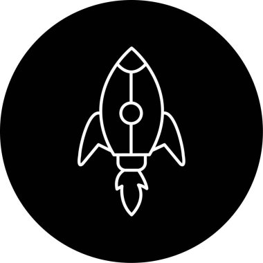 İş için basit roket simgesi, vektör illüstrasyonu
