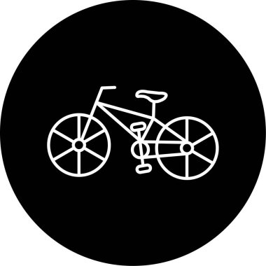 İş için basit bisiklet simgesi, vektör illüstrasyonu