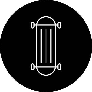 Kaykay tahtası iş için basit simge, vektör illüstrasyonu