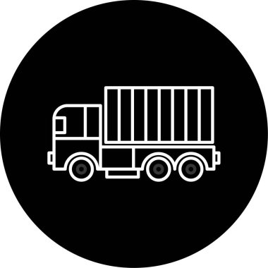 İş için basit kamyon simgesi, vektör illüstrasyonu