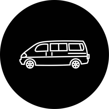 İş için Van simgesi, vektör illüstrasyonu