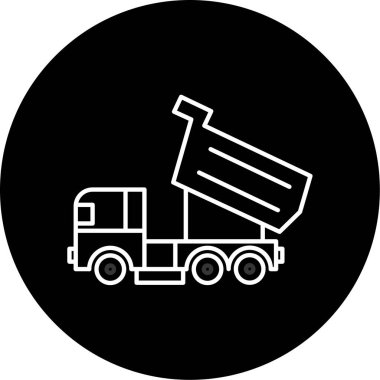 Çöp Kamyonu iş ve vektör illüstrasyonu için basit simge