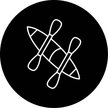 İş için basit kano simgesi, vektör illüstrasyonu