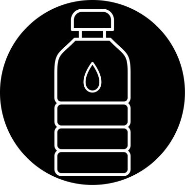 İş için su şişesi simgesi, vektör illüstrasyonu