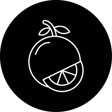 İş için turuncu basit simge, vektör illüstrasyonu