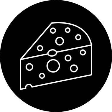 İş için basit peynir simgesi, vektör illüstrasyonu