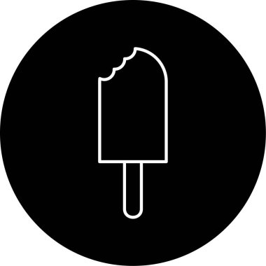 Icecream iş için basit simge, vektör illüstrasyonu