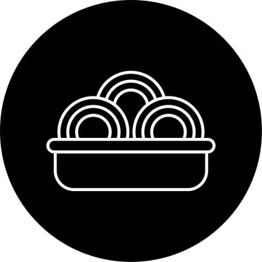 Spagetti iş için basit bir simge, vektör illüstrasyonu