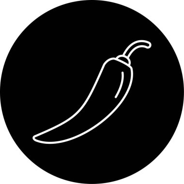 İş için basit biber simgesi, vektör illüstrasyonu